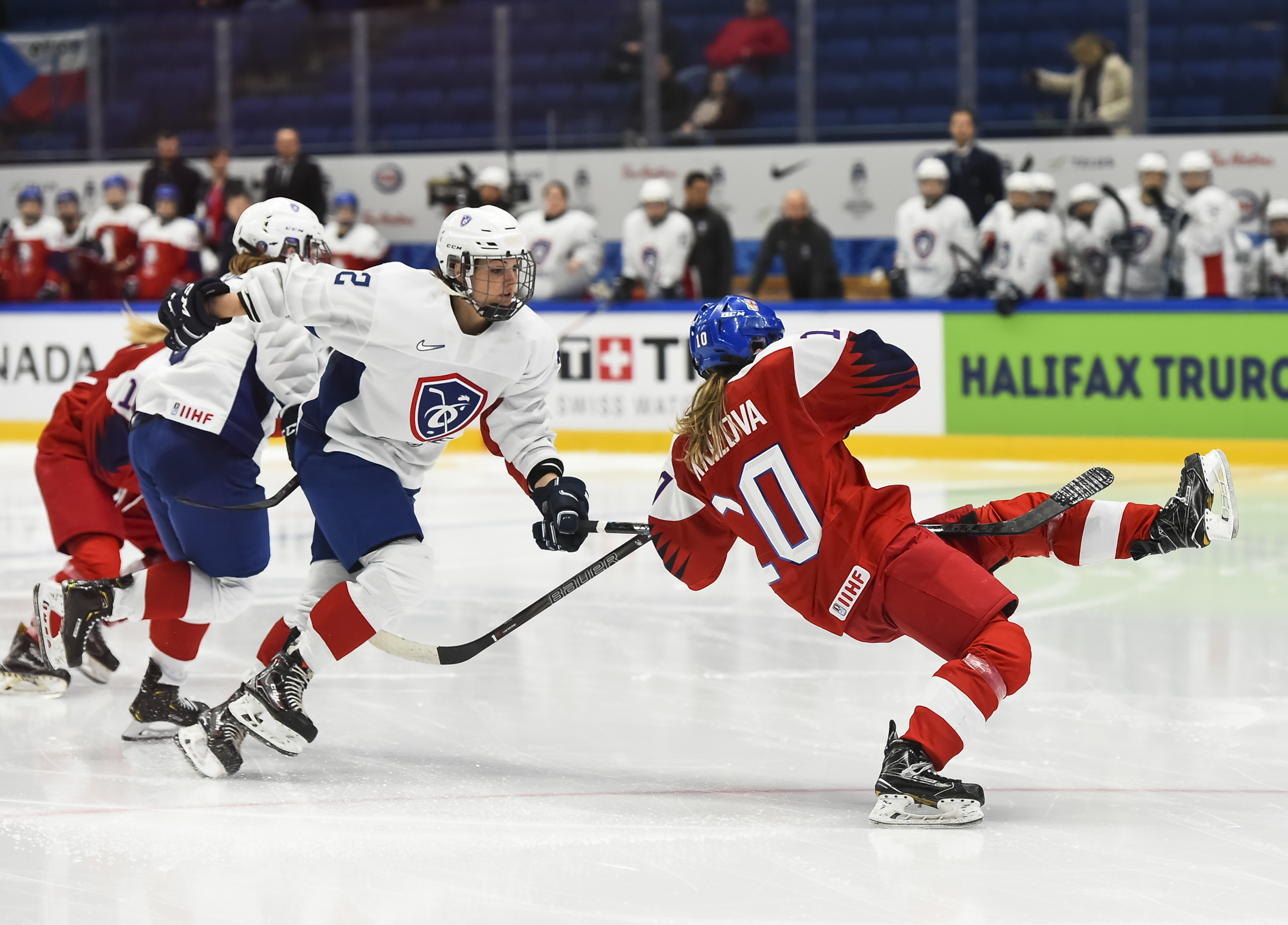 IIHF CZE FRA 05.04.2019 2019 IIHF ICE HOCKEY WOMEN'S WORLD