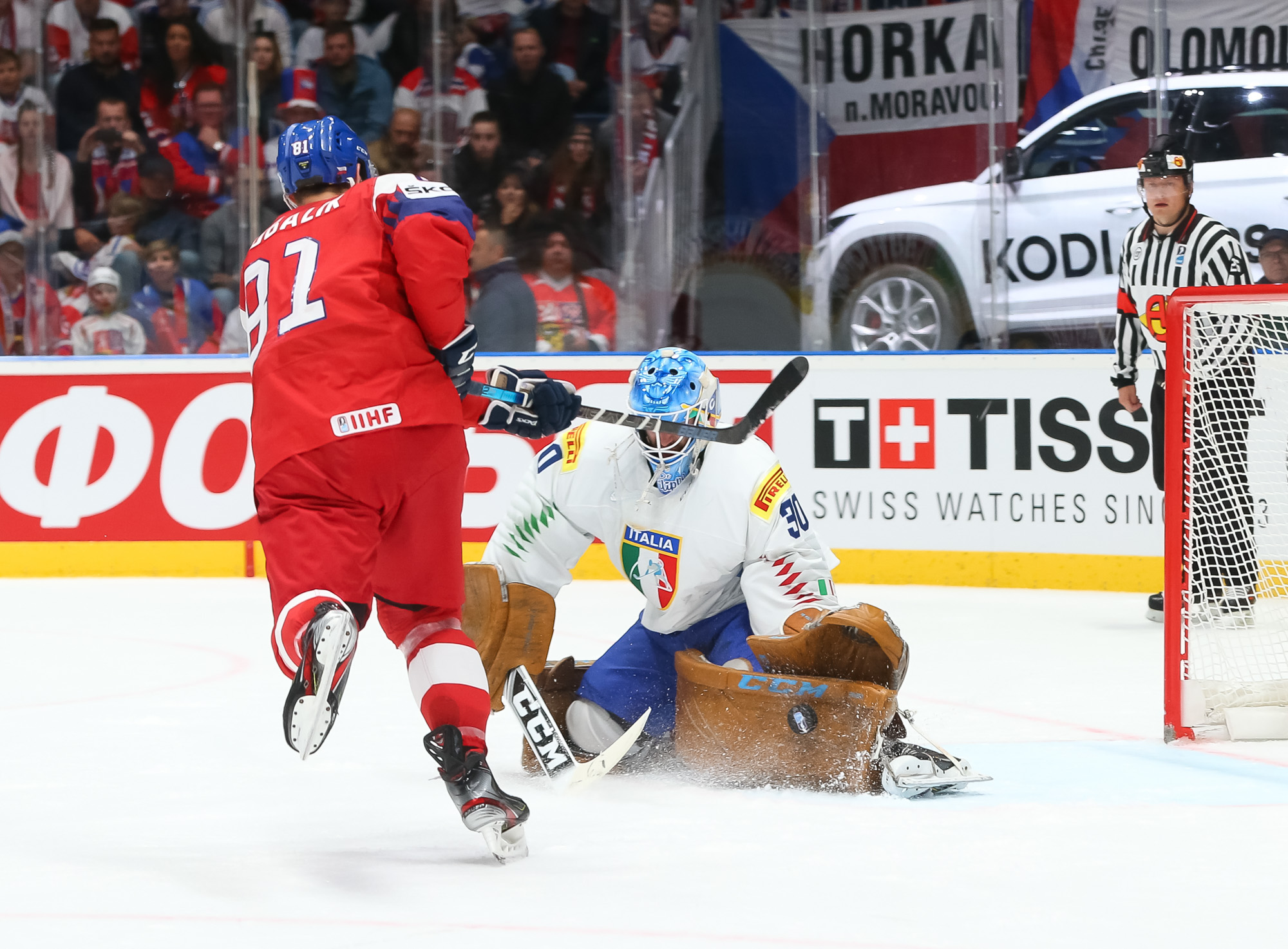 A fan wore a Nikita Kucherov Czech Republic jersey over all star