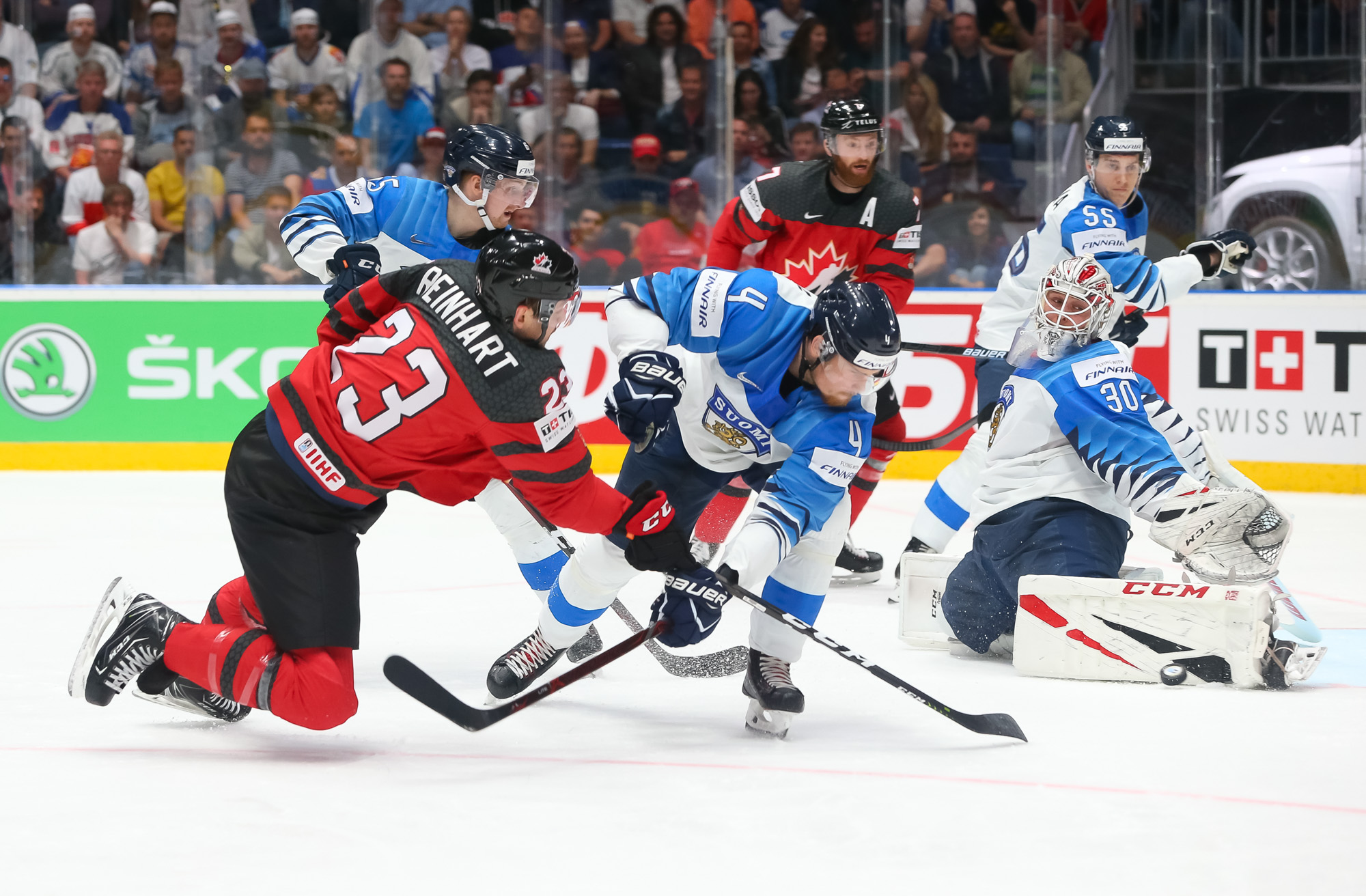 Bratislava, Slovakia. 26th May, 2019. Shea THEODORE, CAN 27 celebrates his  goal, happy, laugh, celebration, 1-0 CANADA - FINLAND Kanada - Finnland  FINAL IIHF ICE HOCKEY WORLD CHAMPIONSHIPS in Bratislava, Slovakia, Slowakei