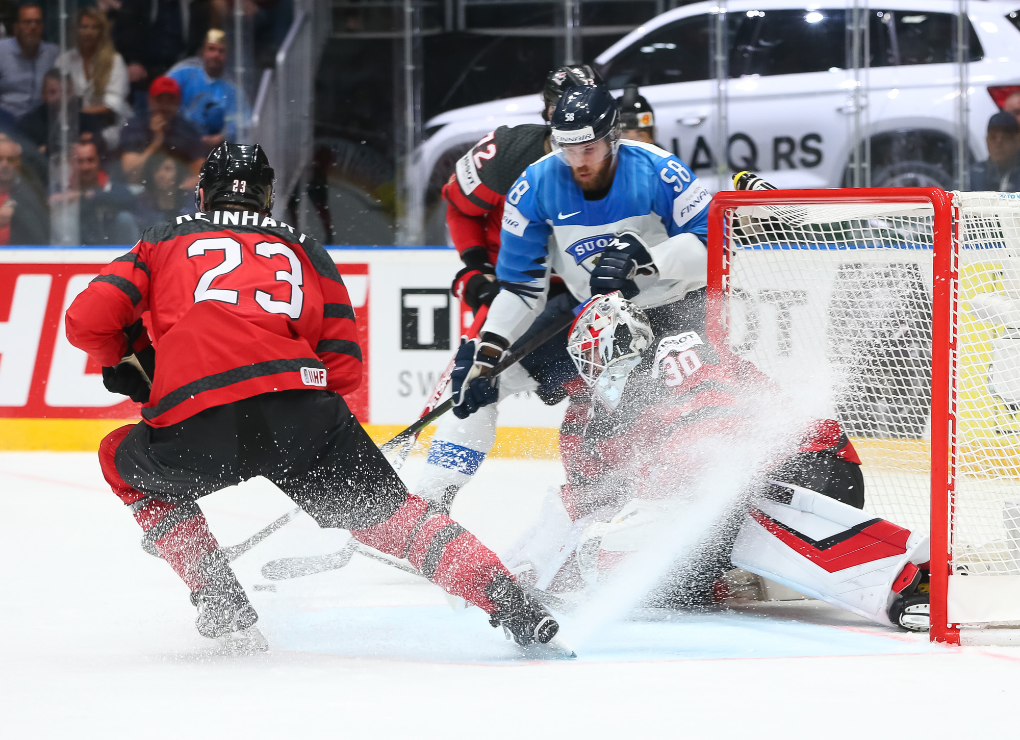 Bratislava, Slovakia. 26th May, 2019. Shea THEODORE, CAN 27 celebrates his  goal, happy, laugh, celebration, 1-0 CANADA - FINLAND Kanada - Finnland  FINAL IIHF ICE HOCKEY WORLD CHAMPIONSHIPS in Bratislava, Slovakia, Slowakei