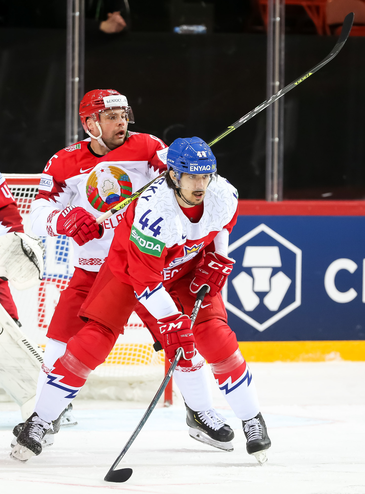 Filip Hronek (CZE) in action during the 2021 IIHF Ice Hockey World