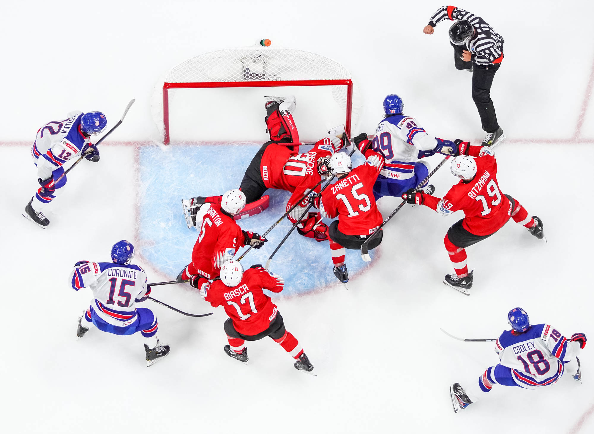 IIHF - Gallery: Switzerland Vs United States - 2022 IIHF World Junior ...