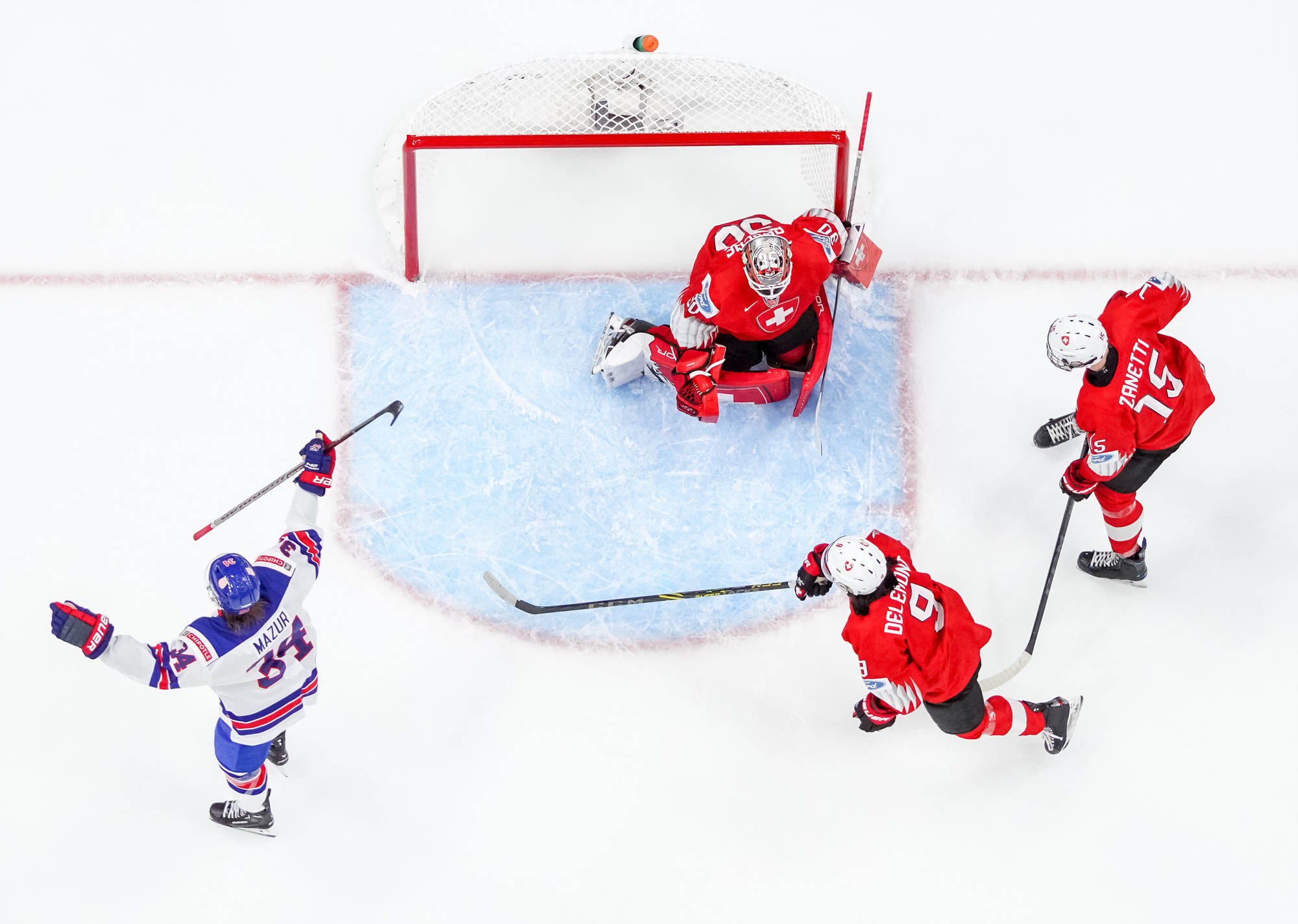 IIHF - Gallery: Switzerland Vs United States - 2022 IIHF World Junior ...