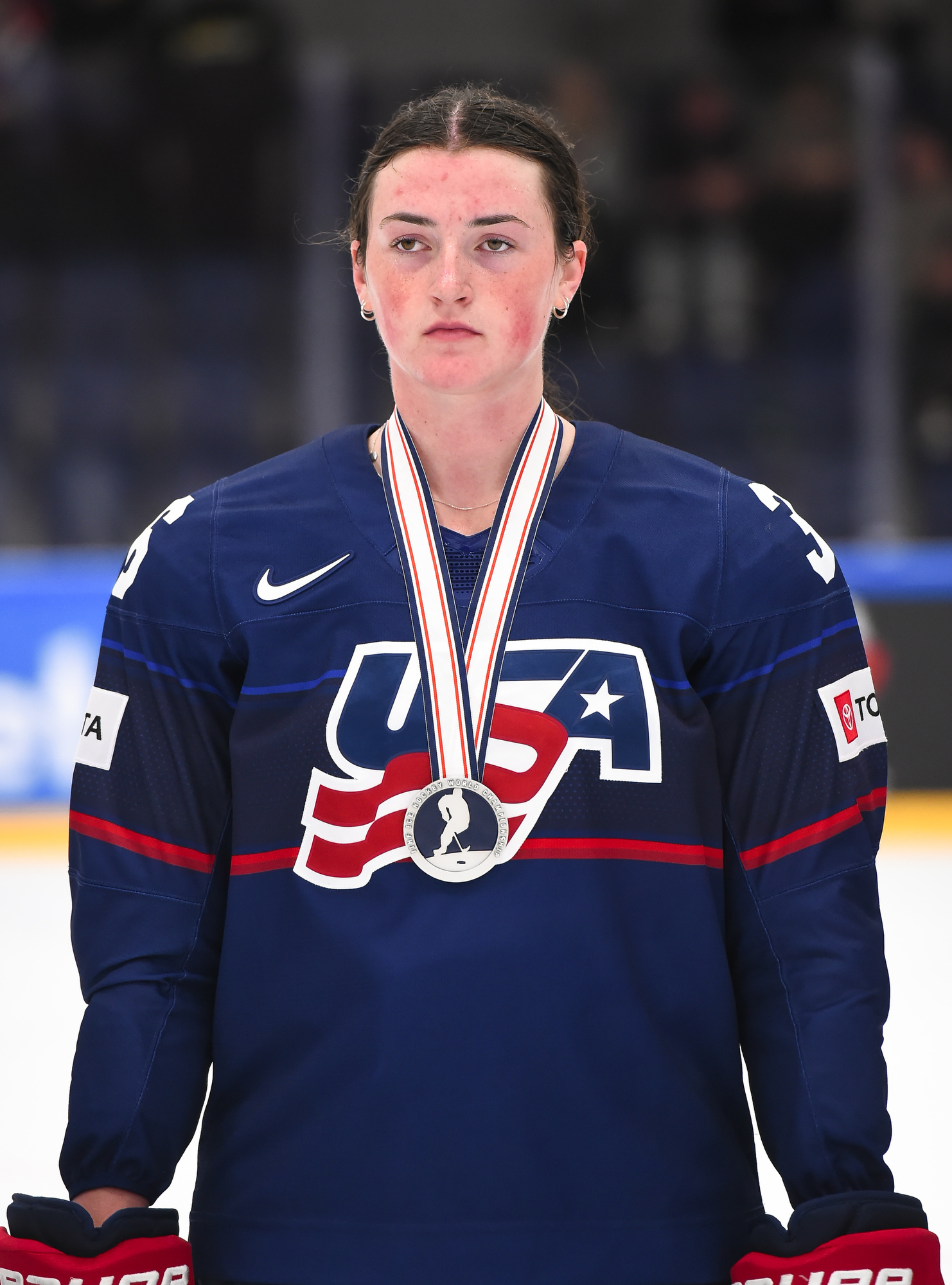 Nike USA Hockey Jincy Dunne Away 2022 Olympic Jersey