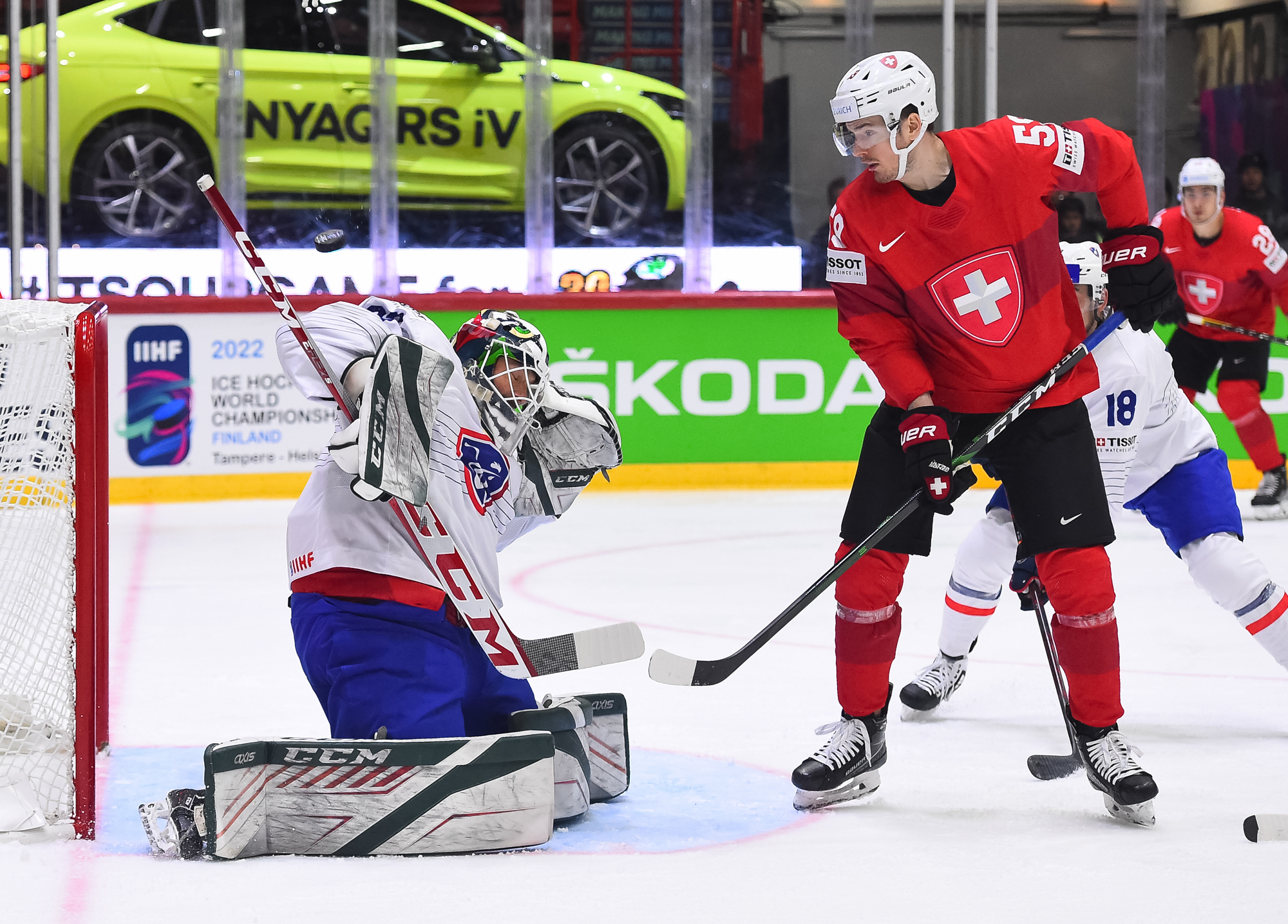 Helsinki, Finland. 14th May, 2022. Timo Meier Nr. 28 of Switzerland in the  match SWITZERLAND - ITALY