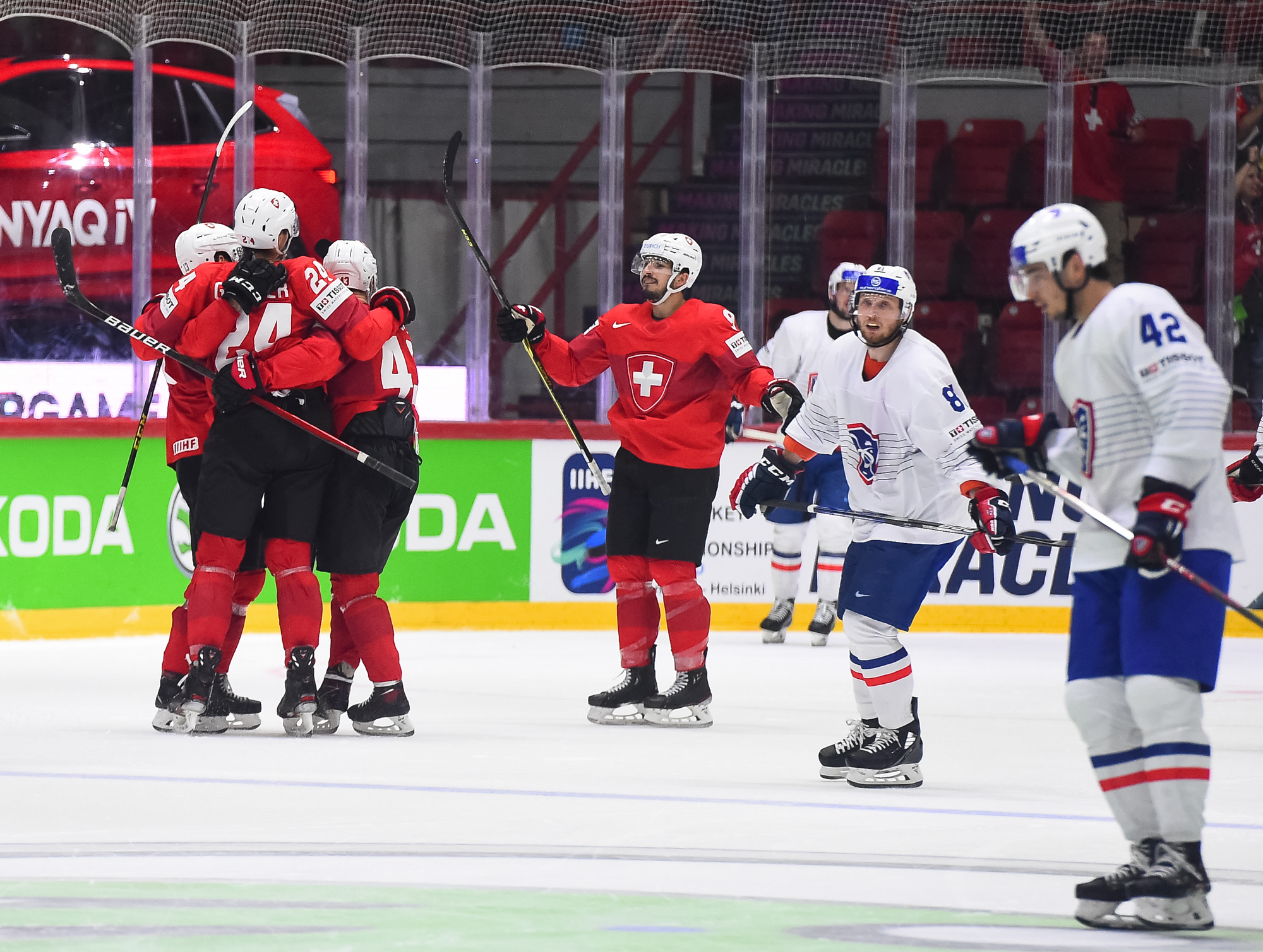 Helsinki, Finland. 14th May, 2022. Timo Meier Nr. 28 of Switzerland in the  match SWITZERLAND - ITALY