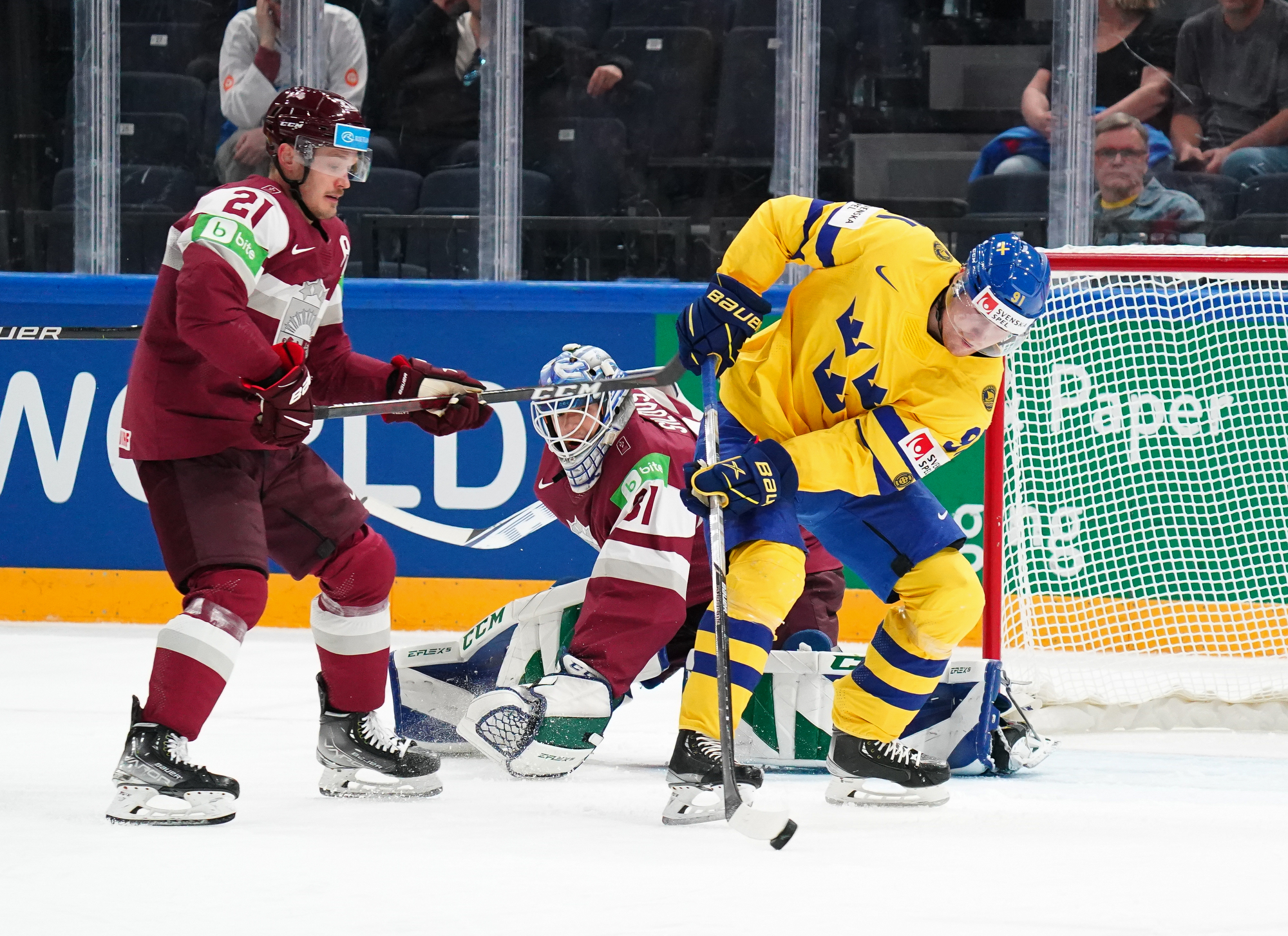 IIHF – Zviedrija uzvar Latviju