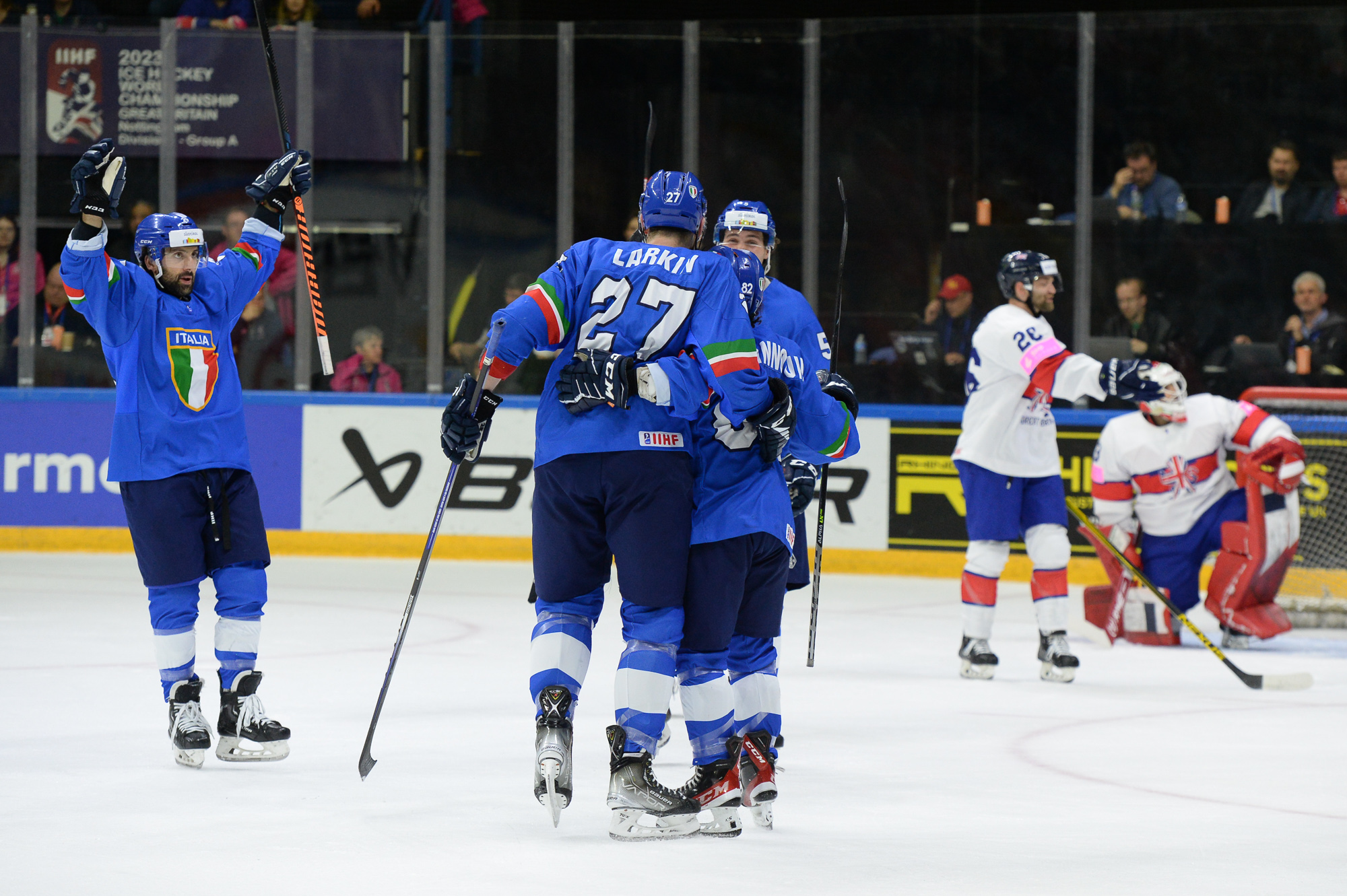 IIHF - Gallery: Italy vs Great Britain - 2023 IIHF Ice Hockey World  Championship Division I Group A