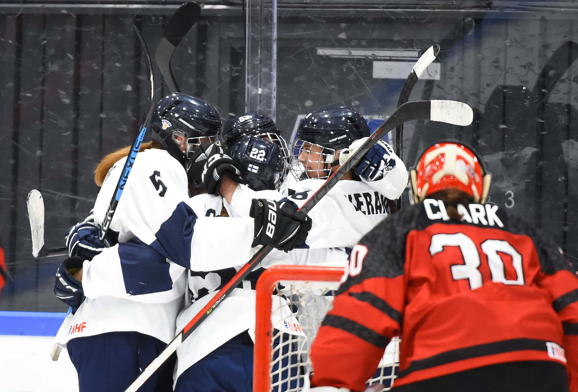 Team Canada sad after the match FINLAND - CANADA 6-5 (OT) IIHF U18