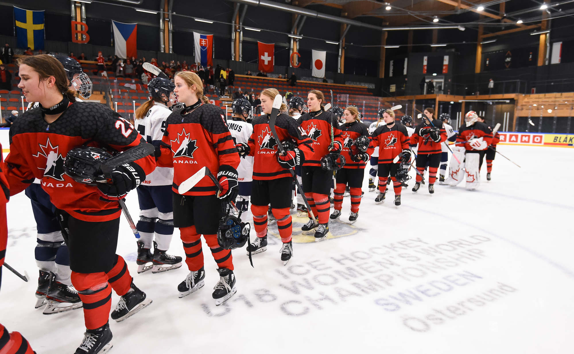 Team Canada sad after the match FINLAND - CANADA 6-5 (OT) IIHF U18