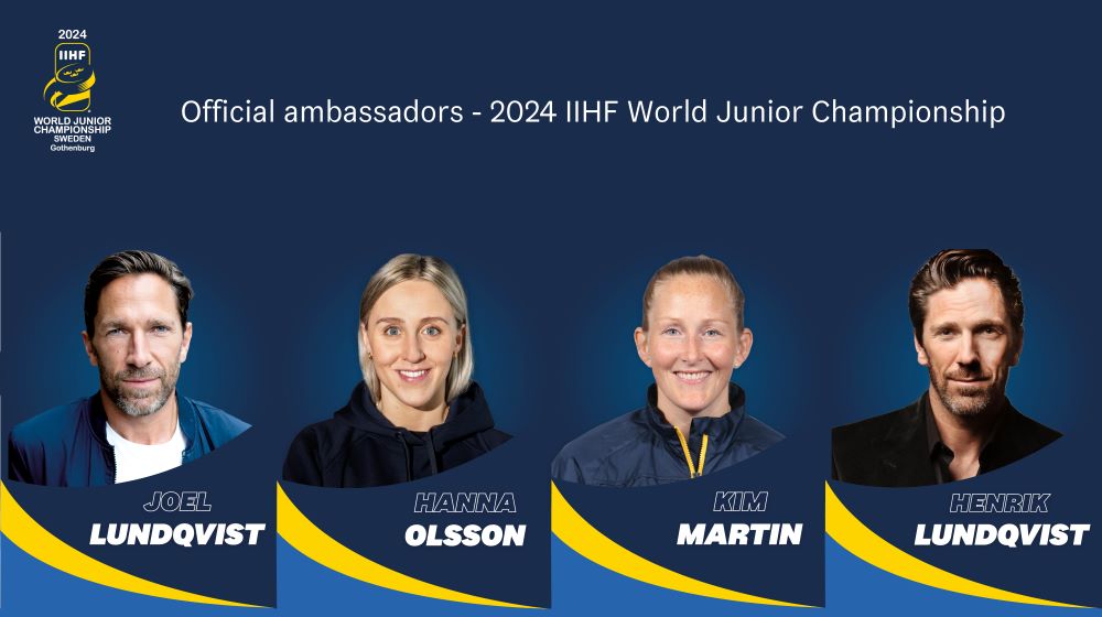 IIHF Official Ambassadors Ready For The 2024 IIHF World Junior   Ambassadors 1000x560px Eng 