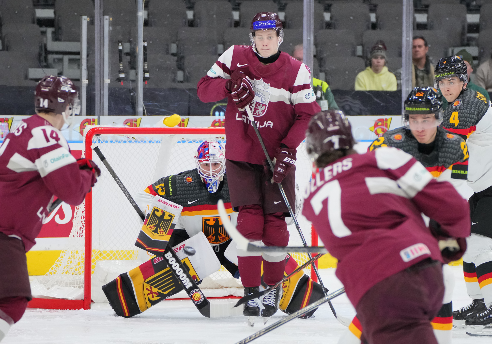 IIHF Latvia Pounds Germany To Stay Alive   20231230 379256 Mz 