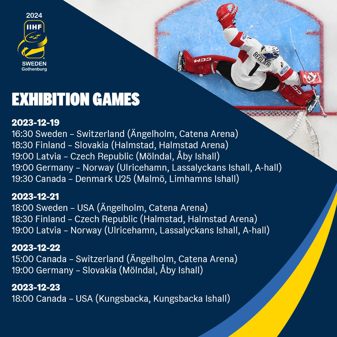 World Juniors 2025 Exhibition Games Results