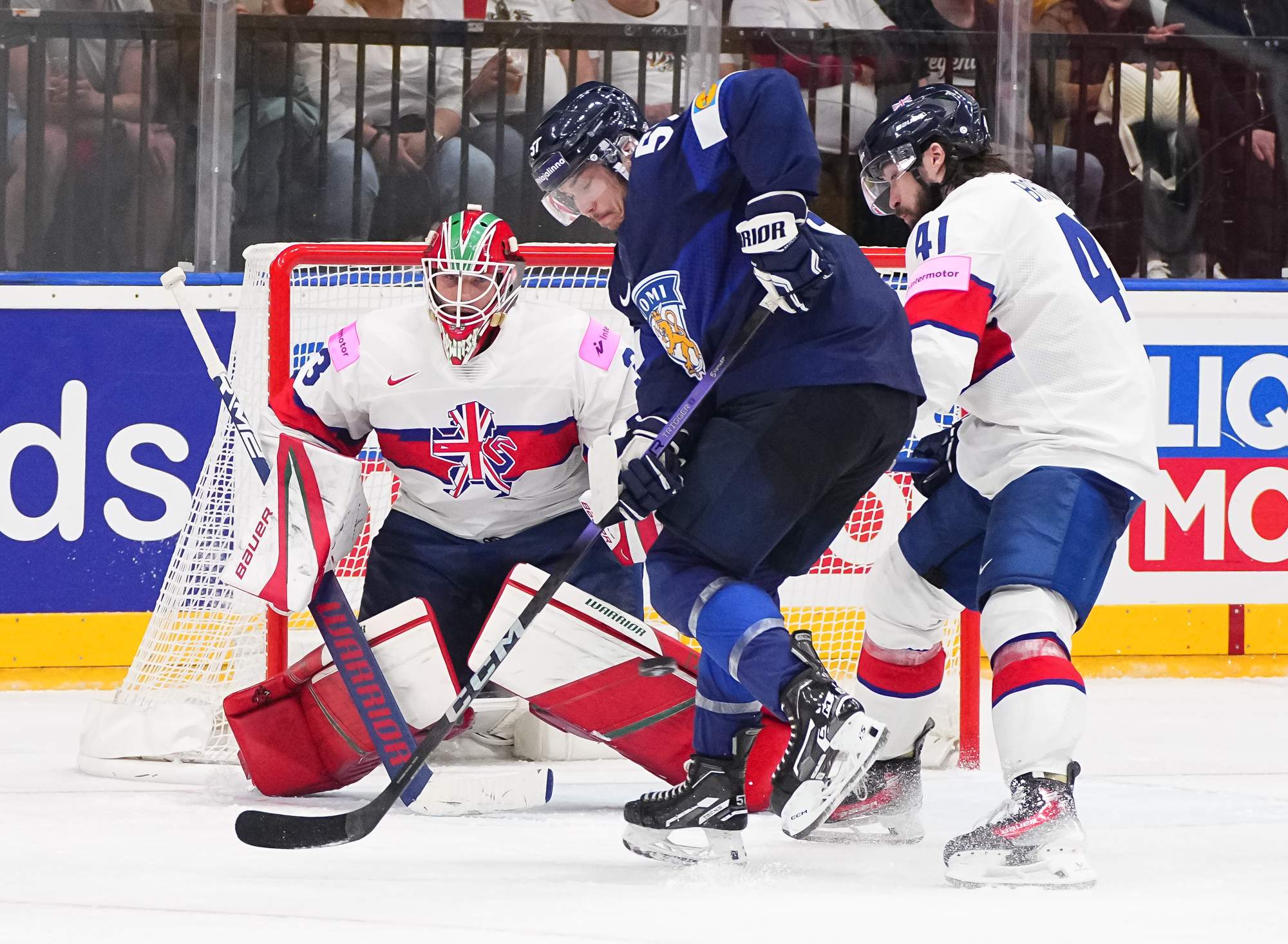 IIHF Finns thrash British for first win