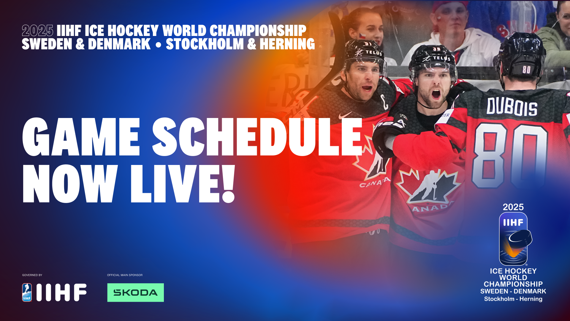 IIHF 2025 IIHF Ice Hockey World Championship game schedule released