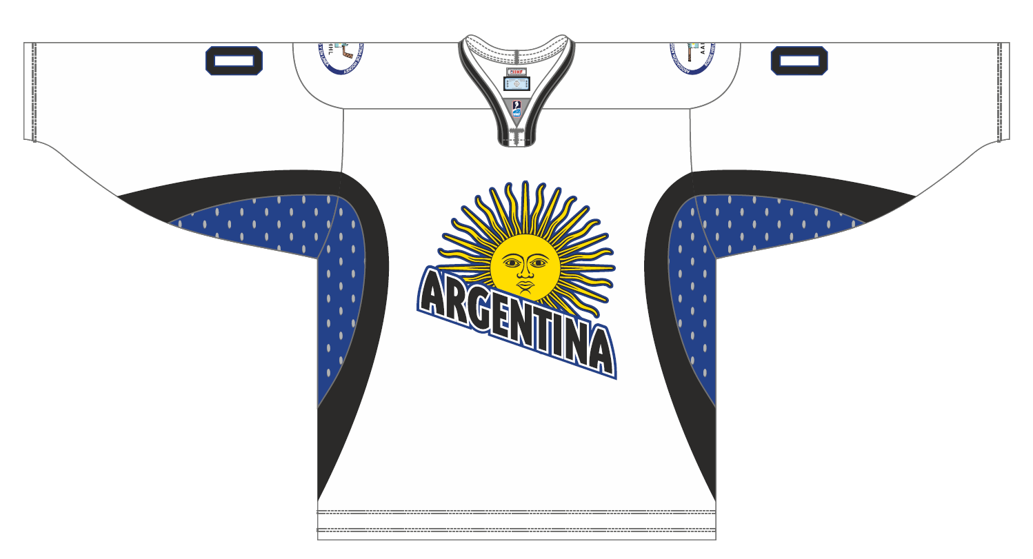Argentina Home Uniform - International Ice Hockey Federation (IIHF